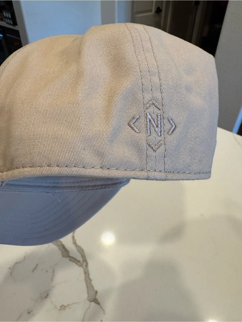 NASH Embroidered Baseball Cap in Beige